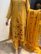 Mul chanderi suit set