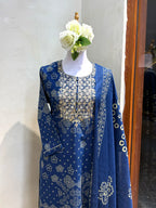 Blue Gotapati Cotton Suit Set