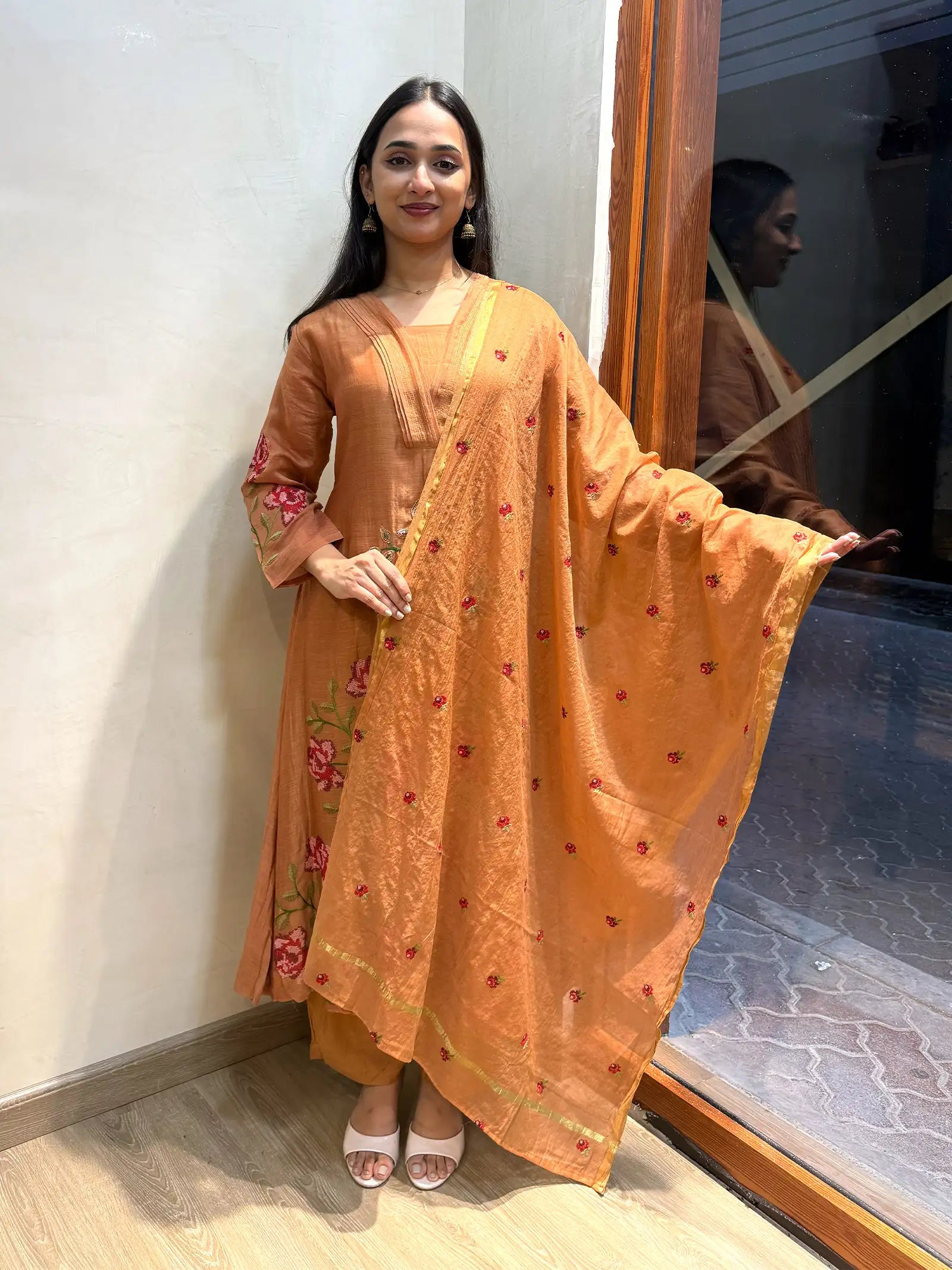 Banaras Mul Chanderi suit