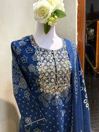 Blue Gotapati Cotton Suit Set