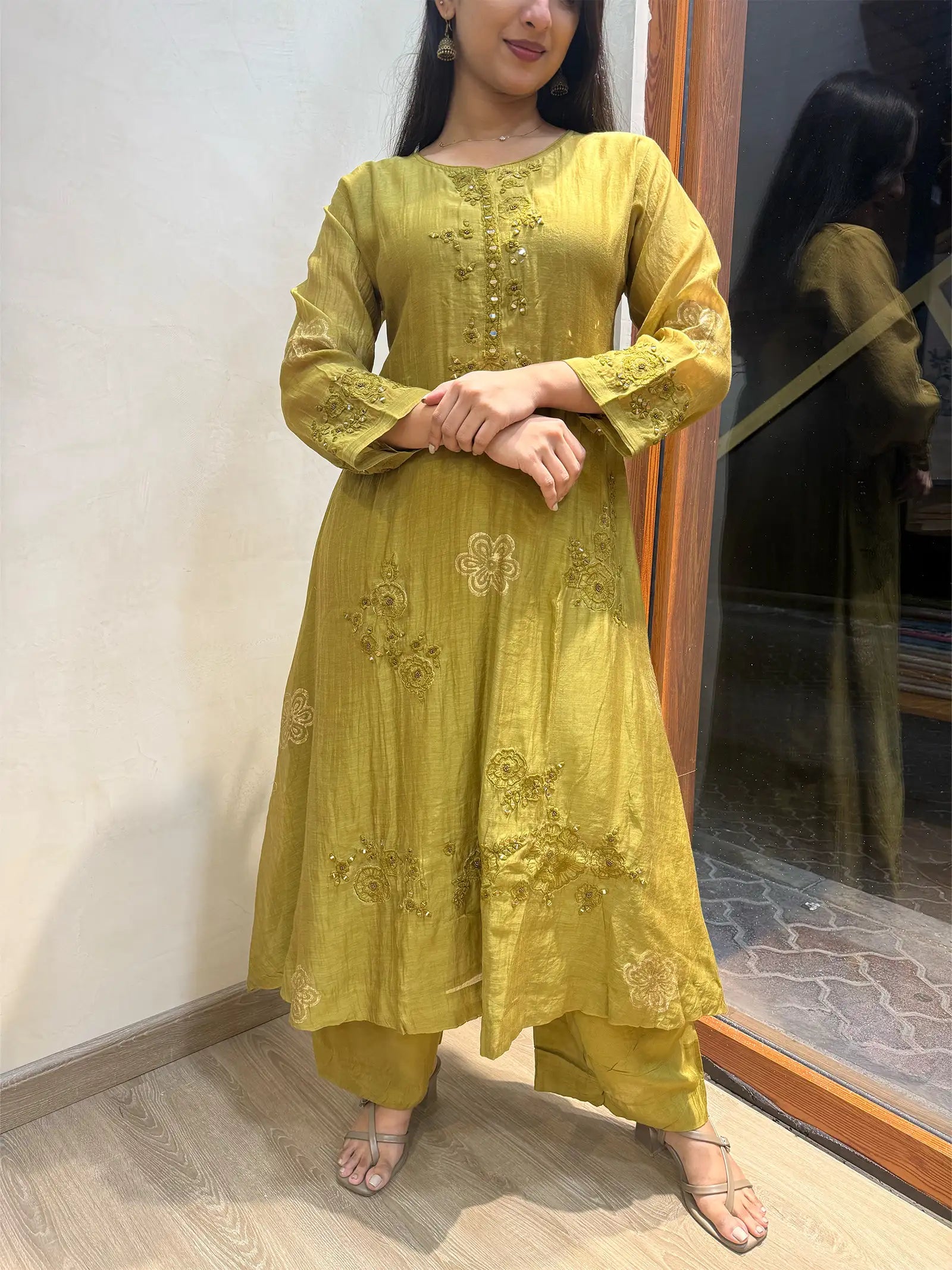 Banaras Mul Chanderi suit set