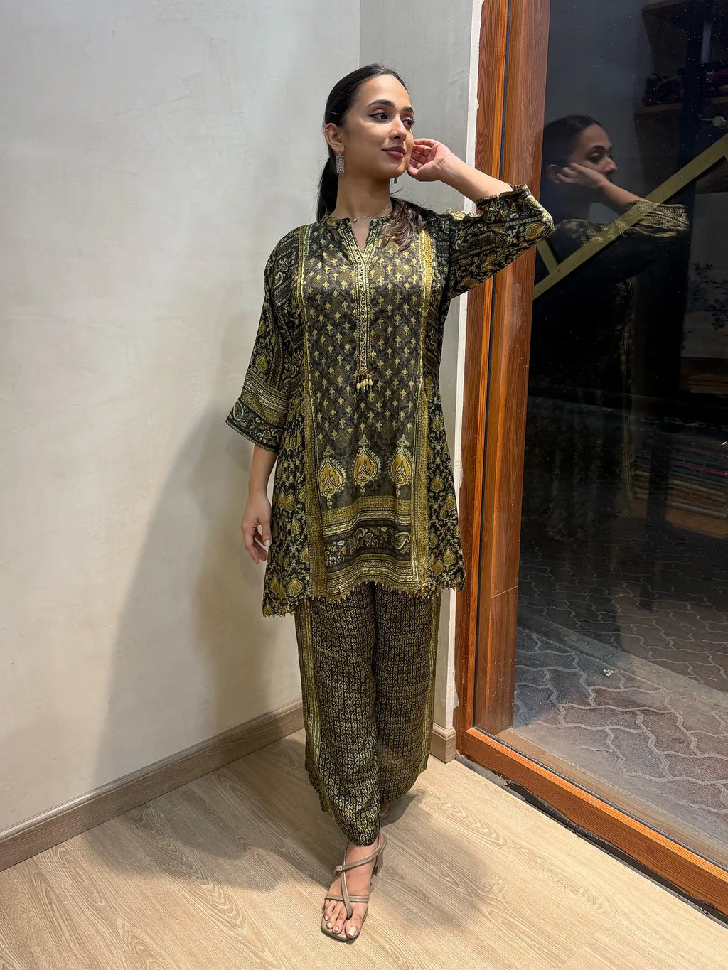 Olive grace designer Co-ord set