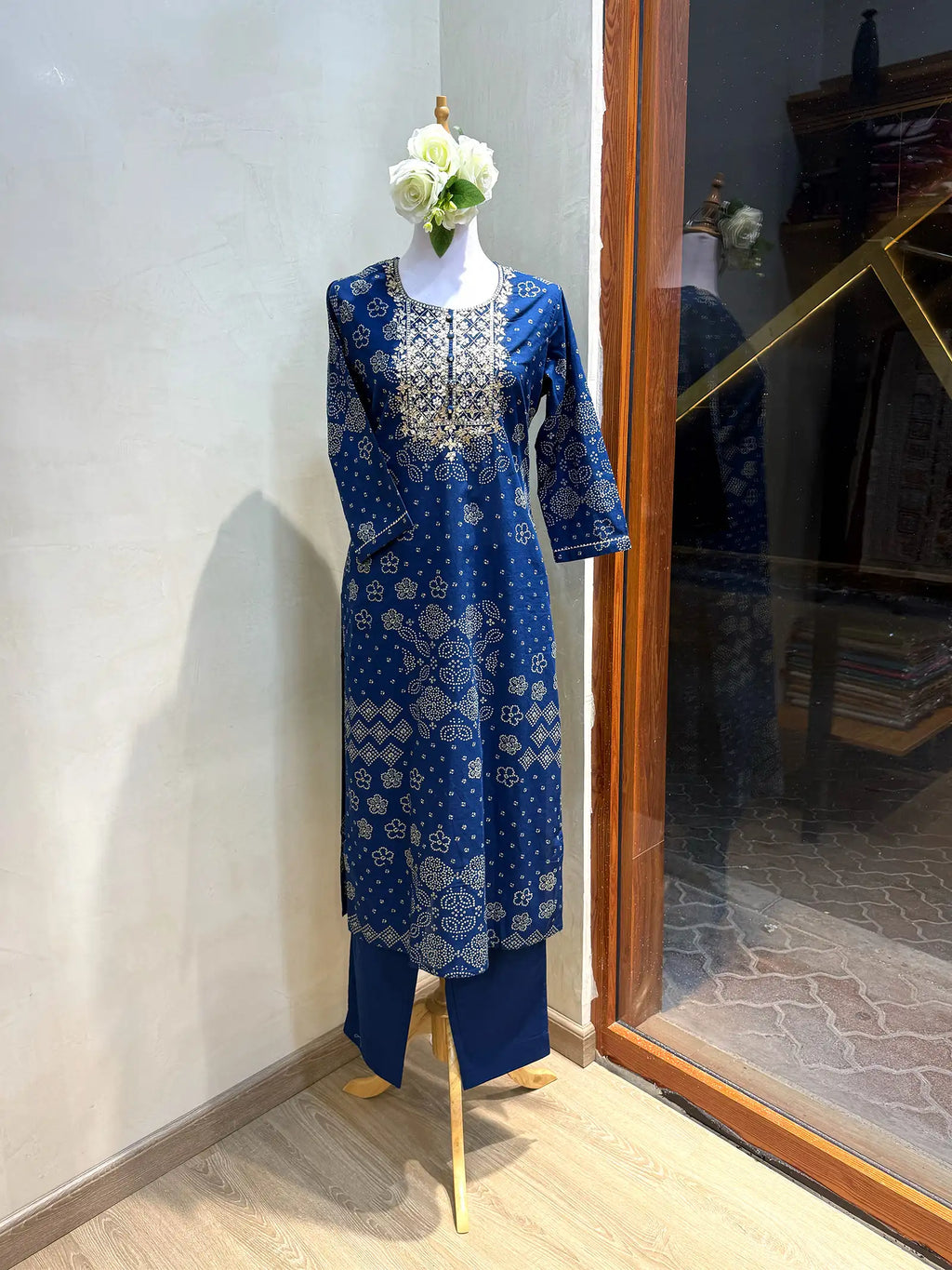 Blue Gotapati Cotton Suit Set
