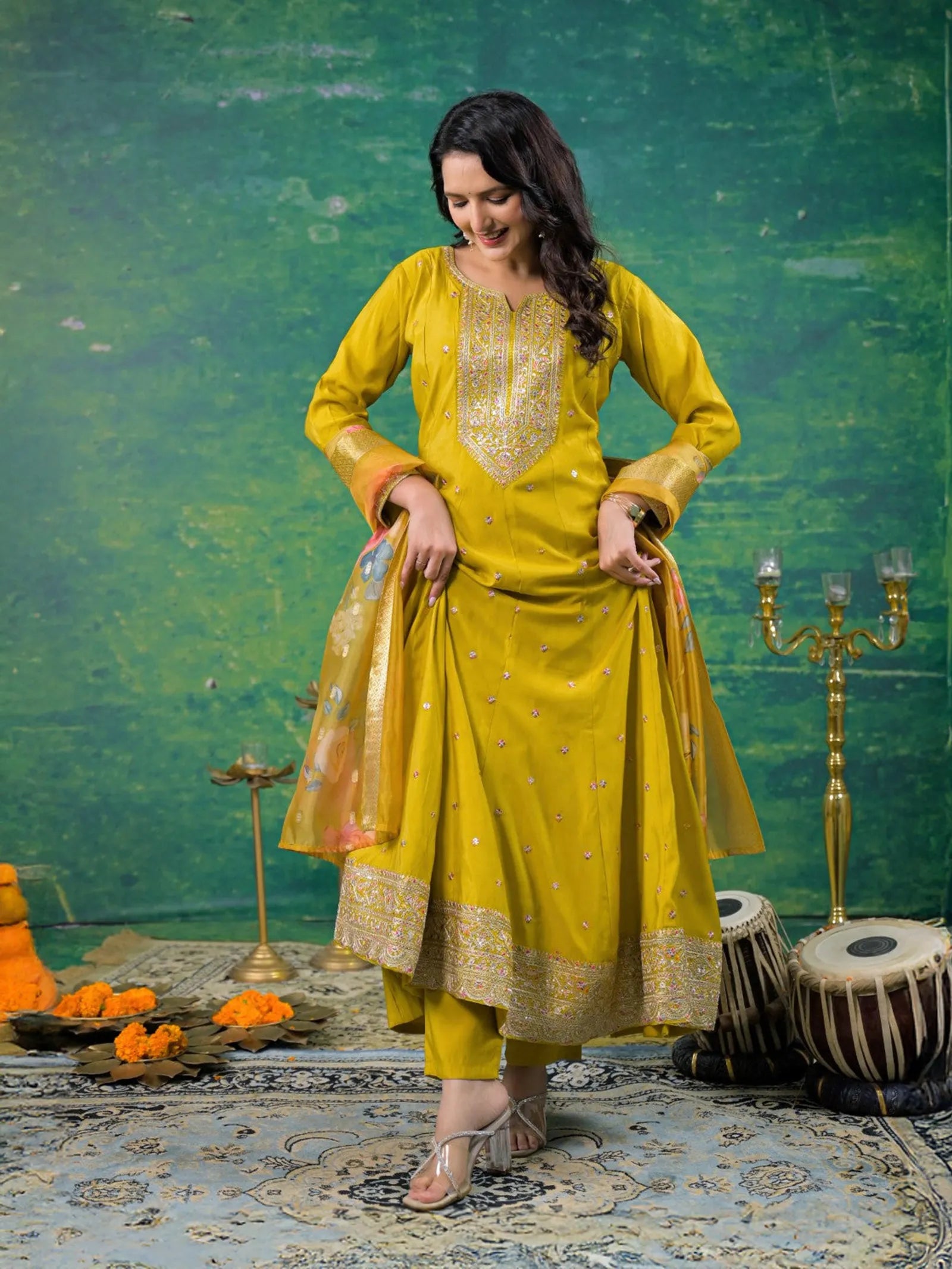 Haldi Anarkali Suit