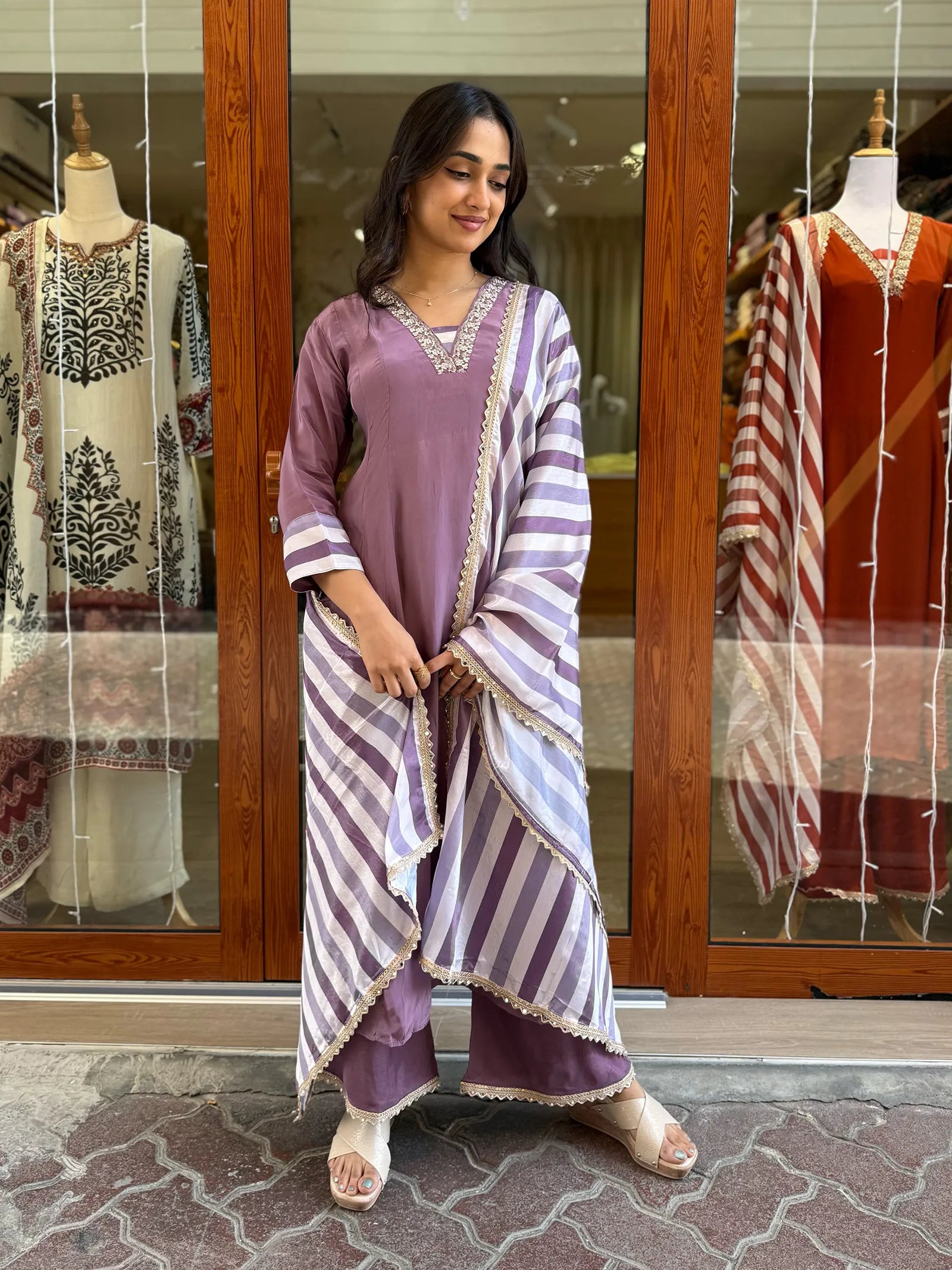 Crepe Silk Suit