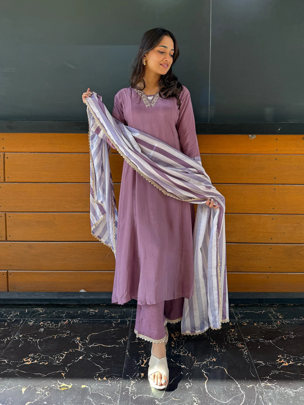 Crepe Silk Suit