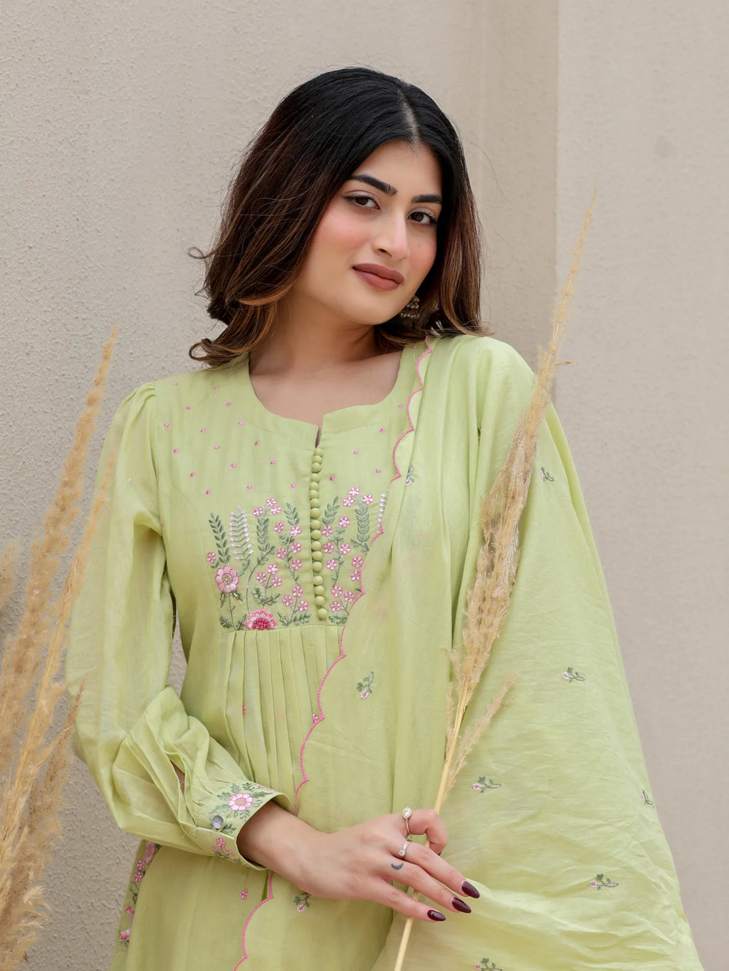 Mal Cotton suit - pista green