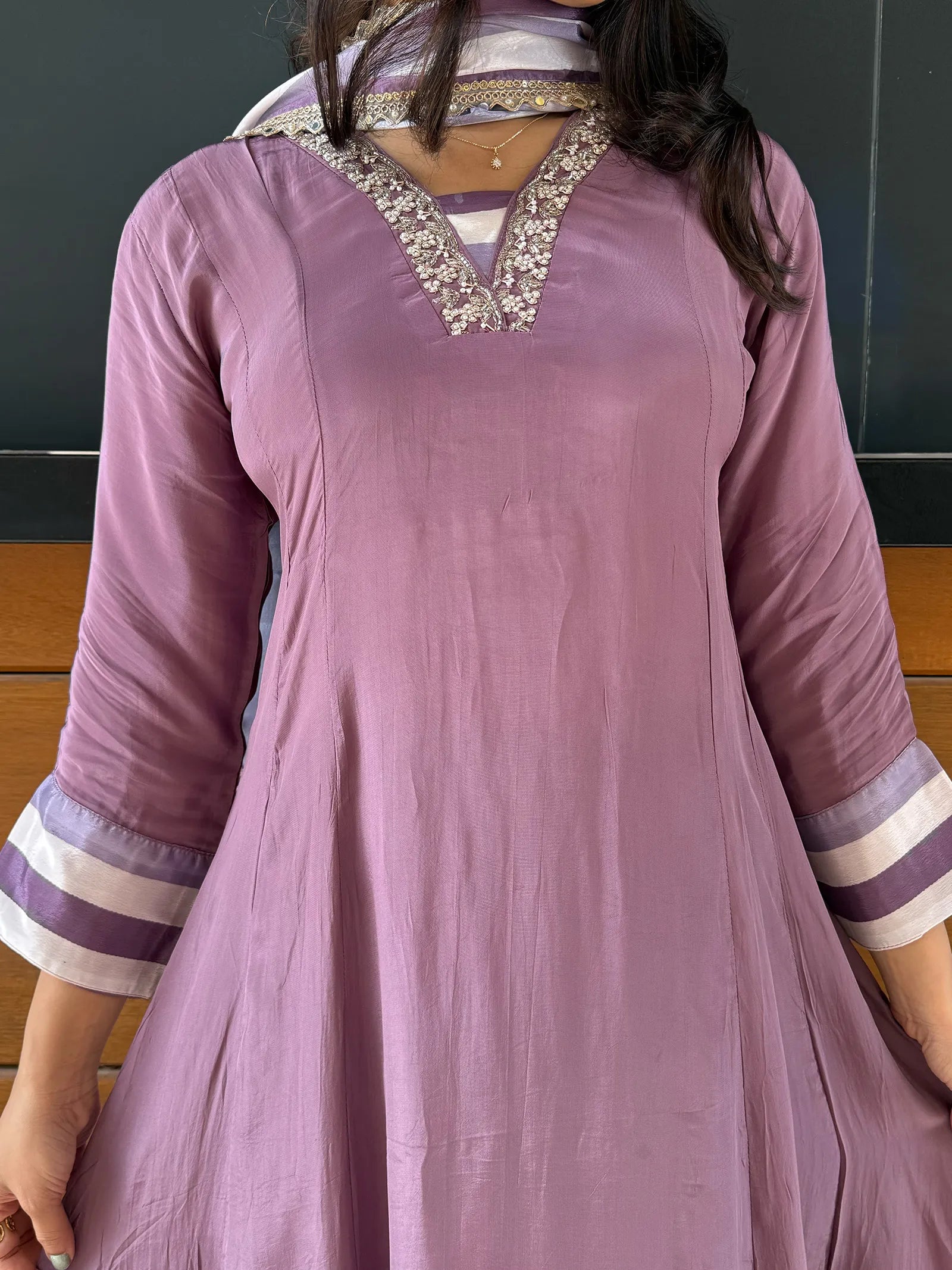 Crepe Silk Suit