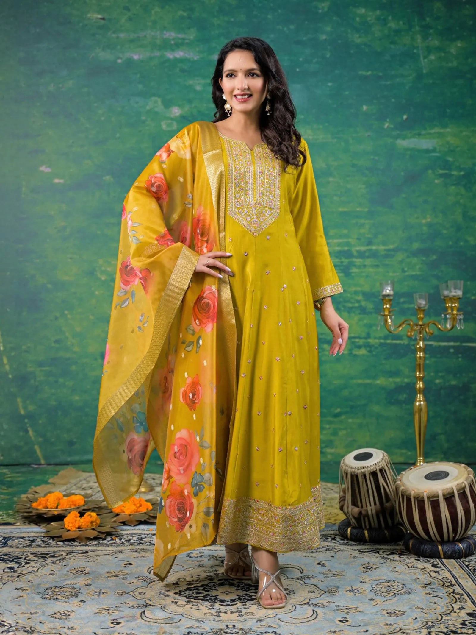 Haldi Anarkali Suit