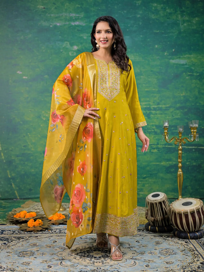 Haldi Anarkali Suit Main Image