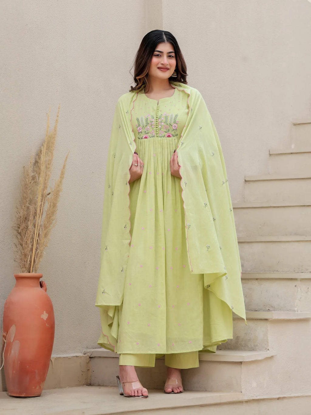 Mal Cotton suit - pista green