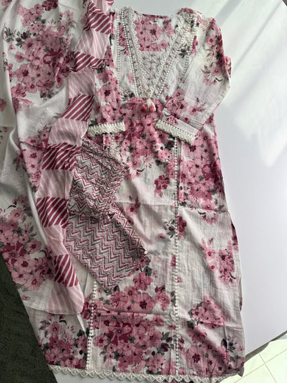 Blush blossom suit set