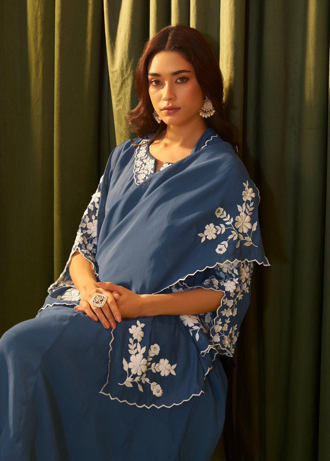 Indigo blue suit set