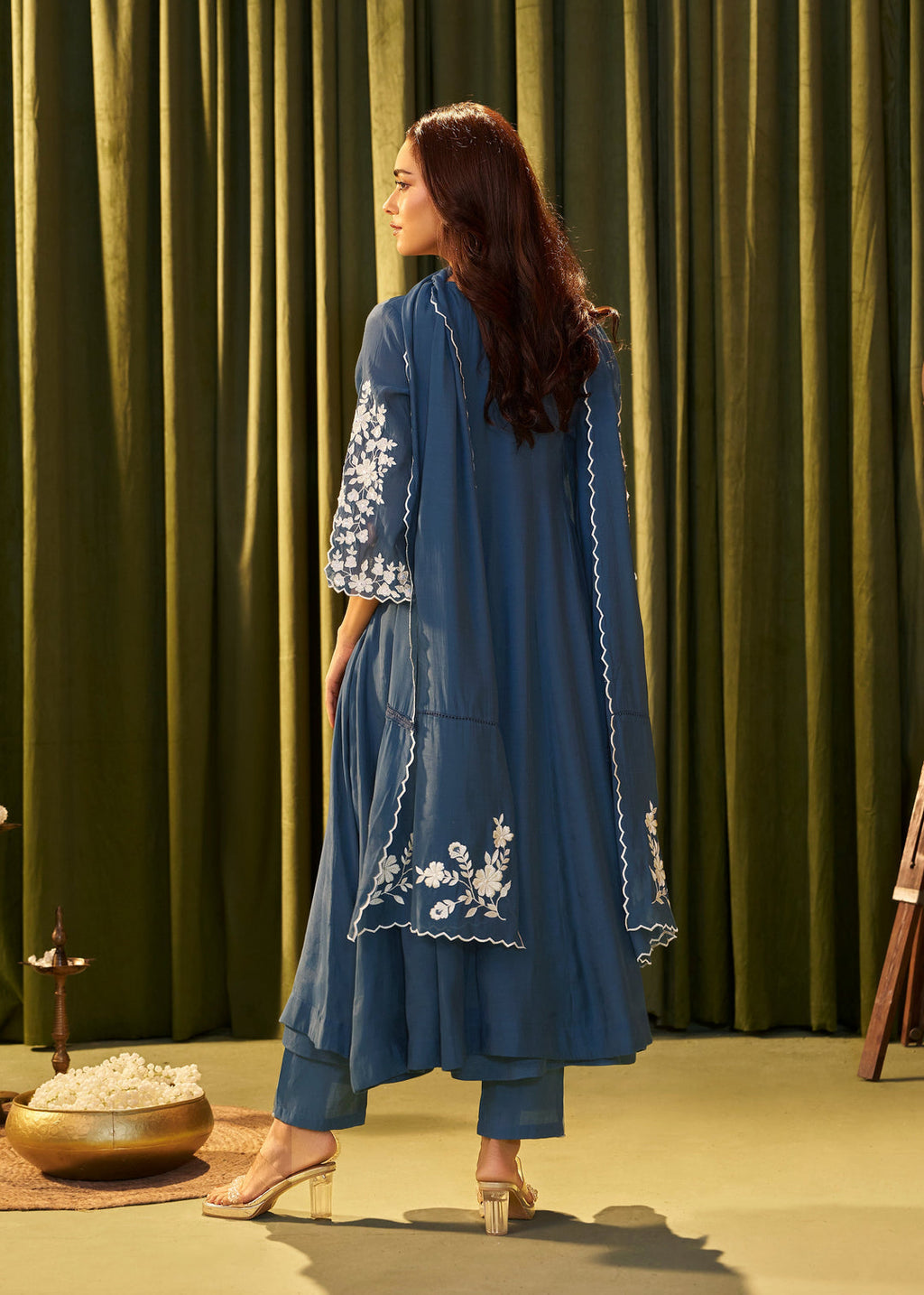 Indigo blue suit set