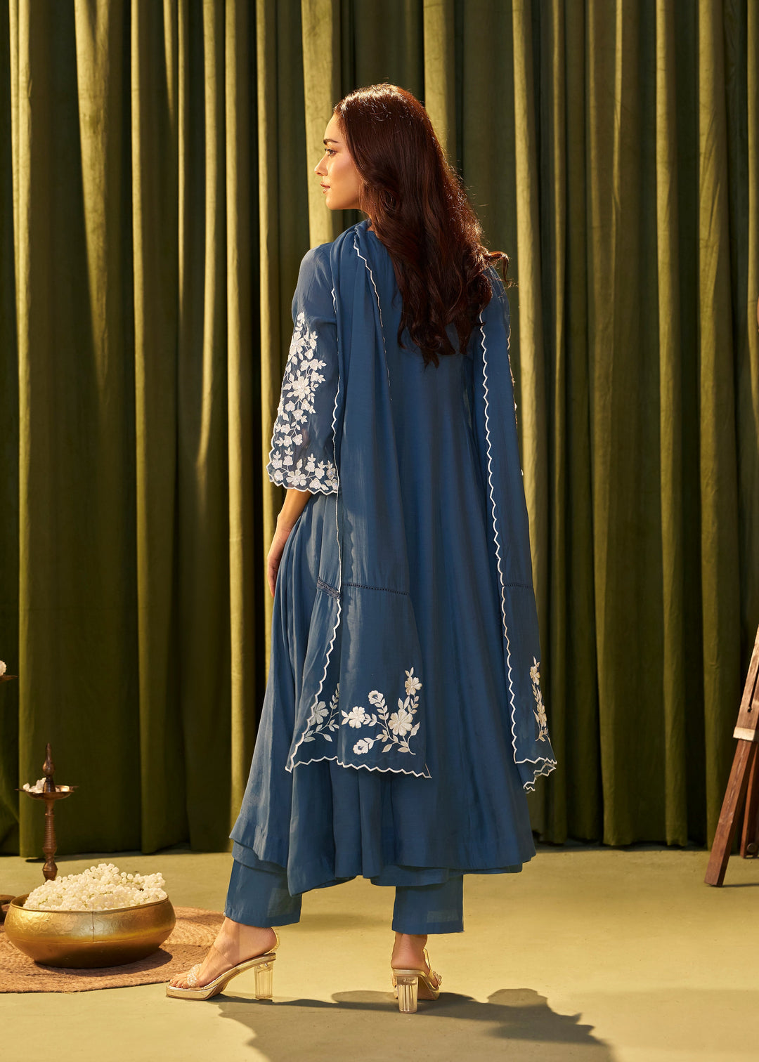 Indigo blue suit set