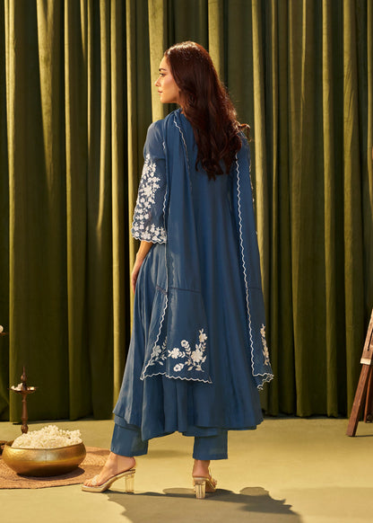 Indigo blue suit set