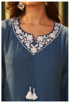 Indigo blue suit set