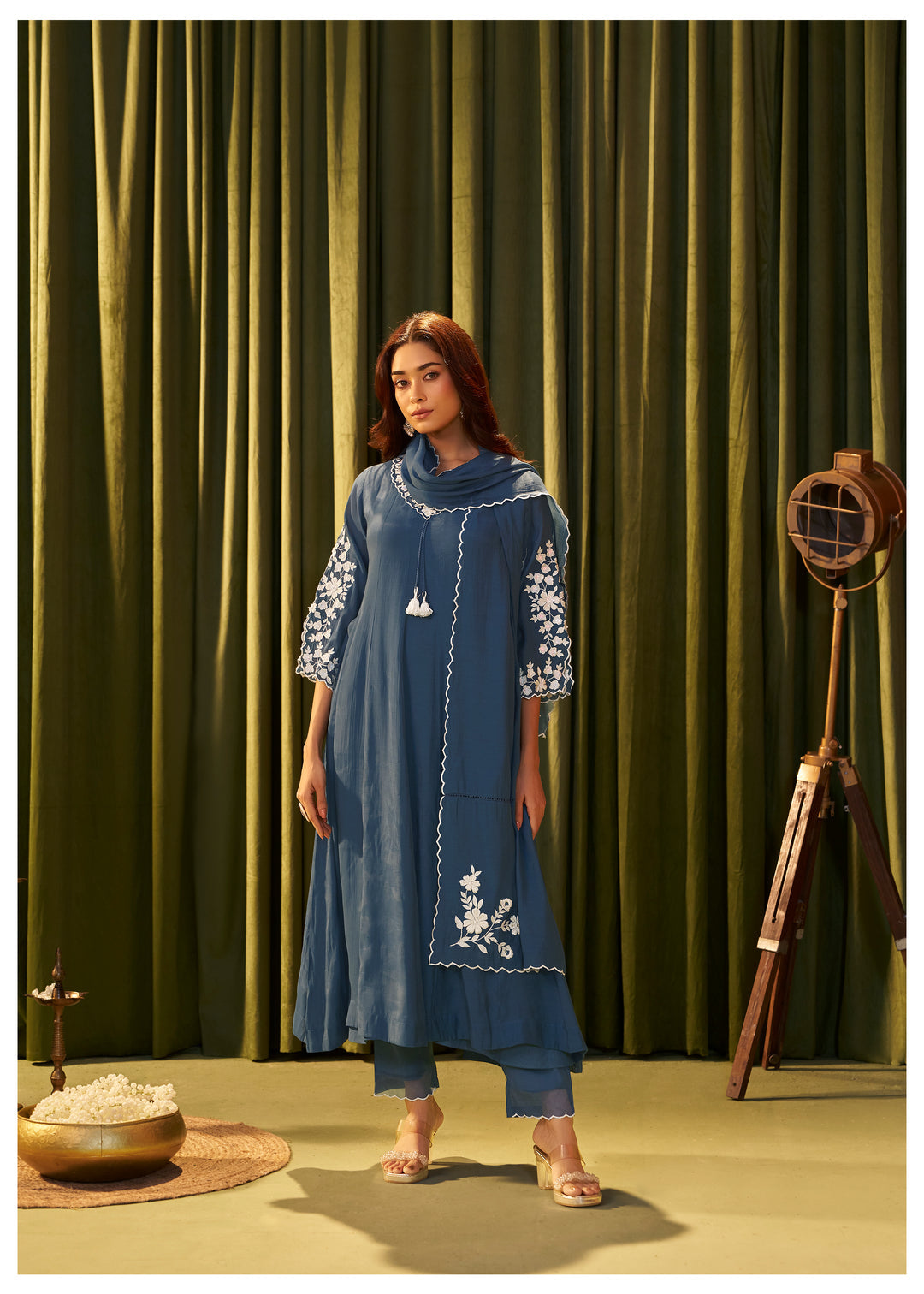 Indigo blue suit set