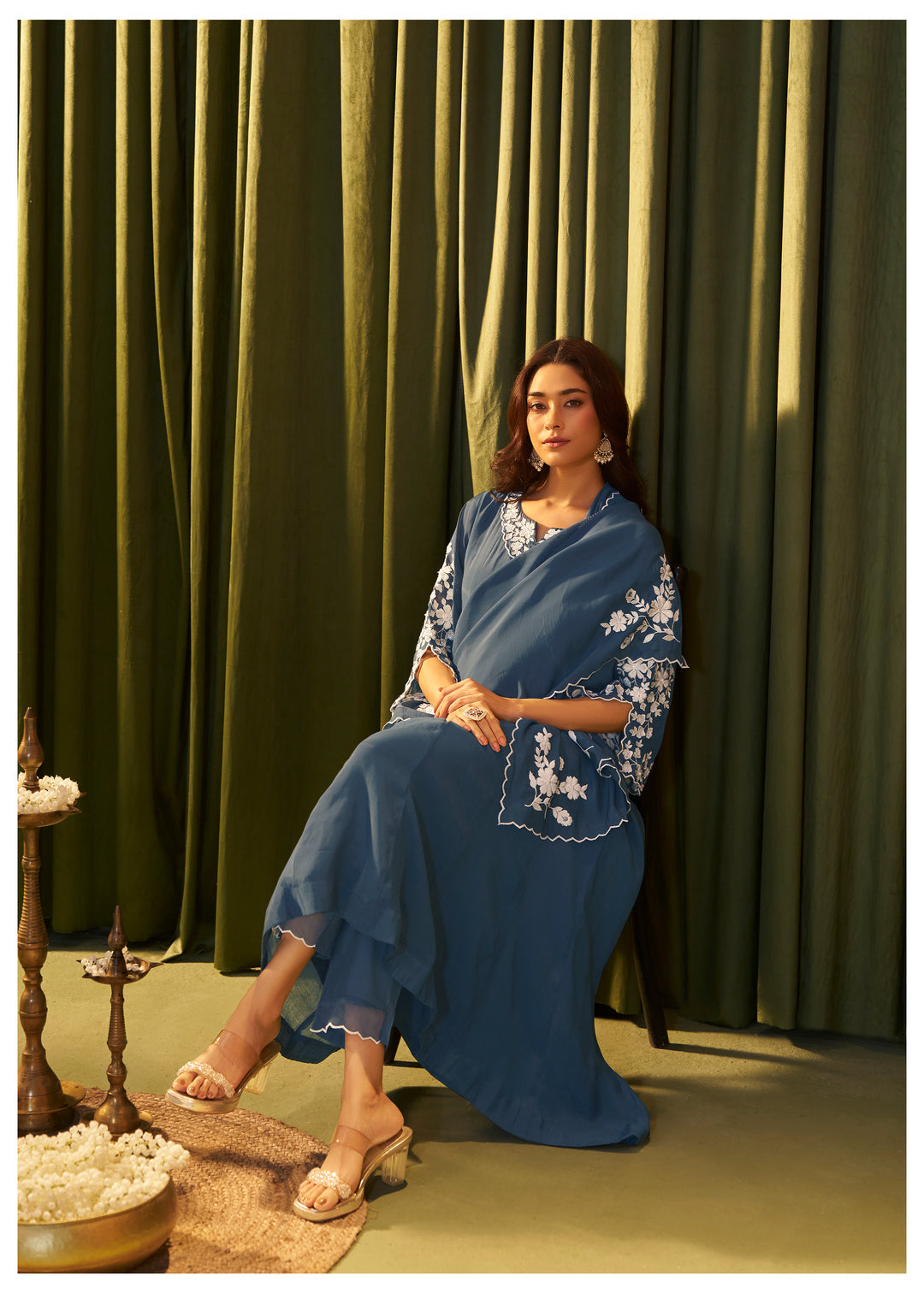 Indigo blue suit set