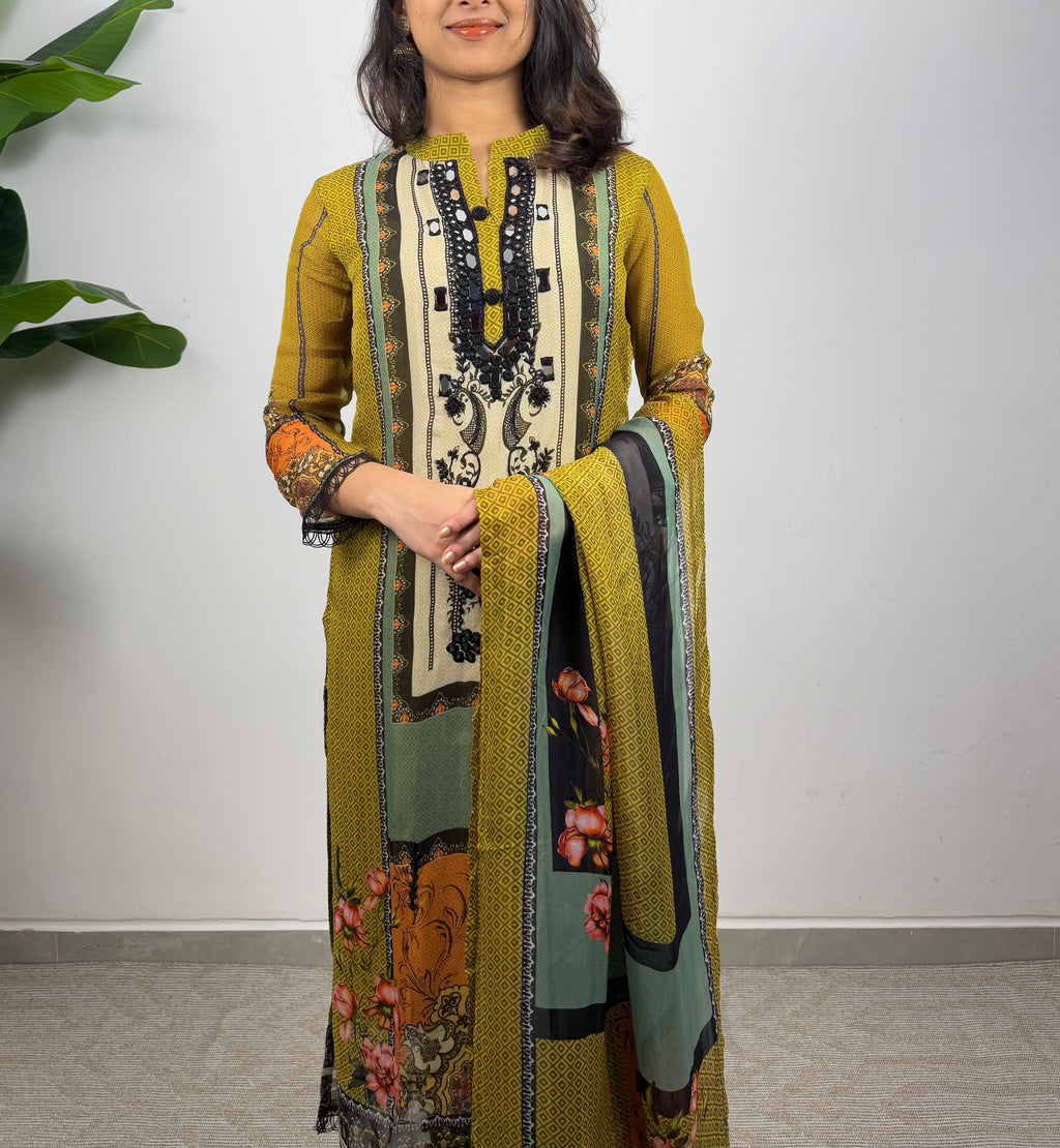 Hira Organza suit set