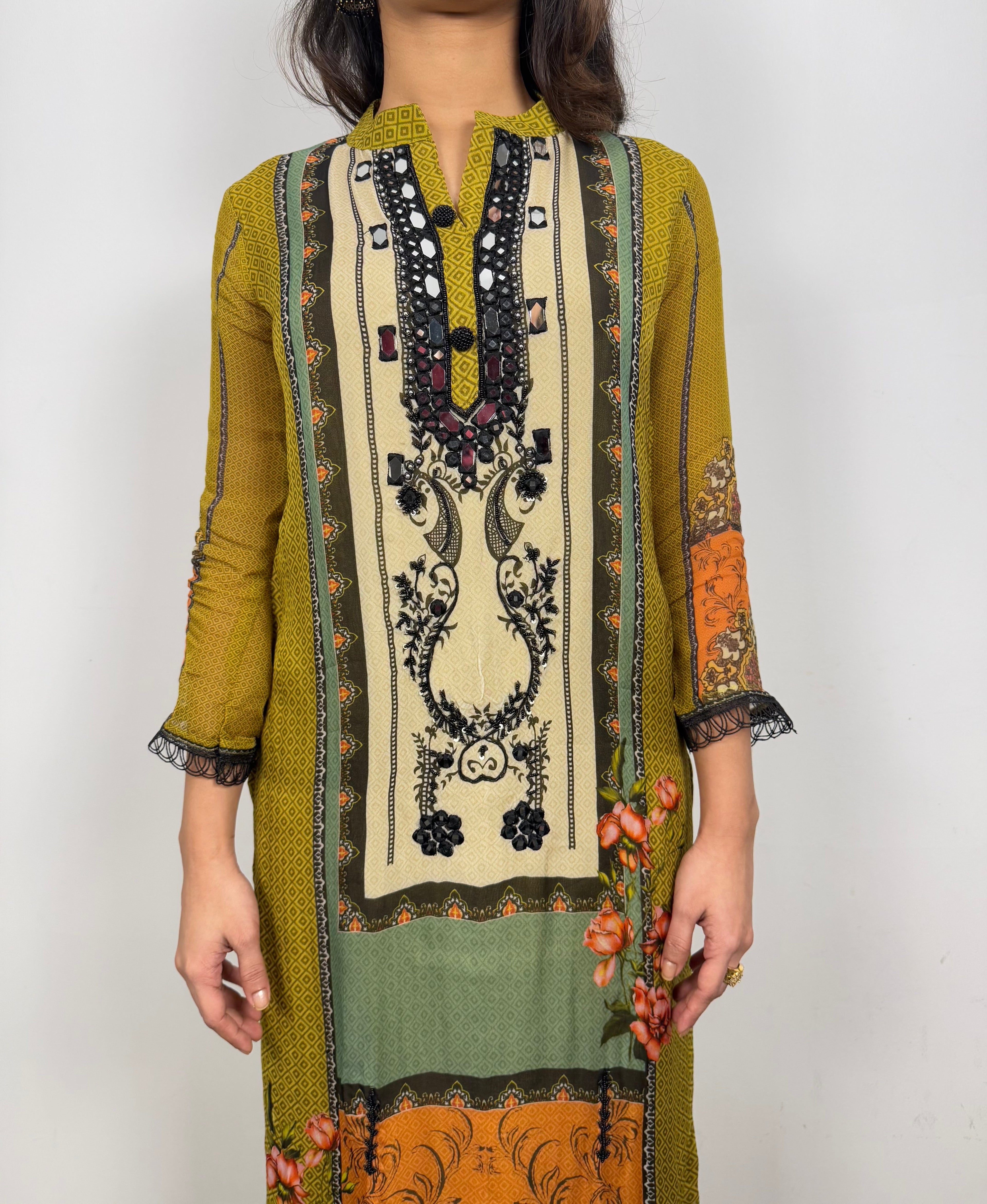 Hira Organza suit set