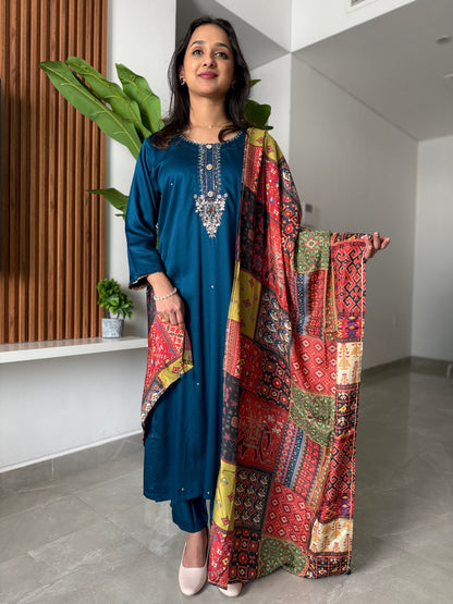 Zoya Gajji silk suit