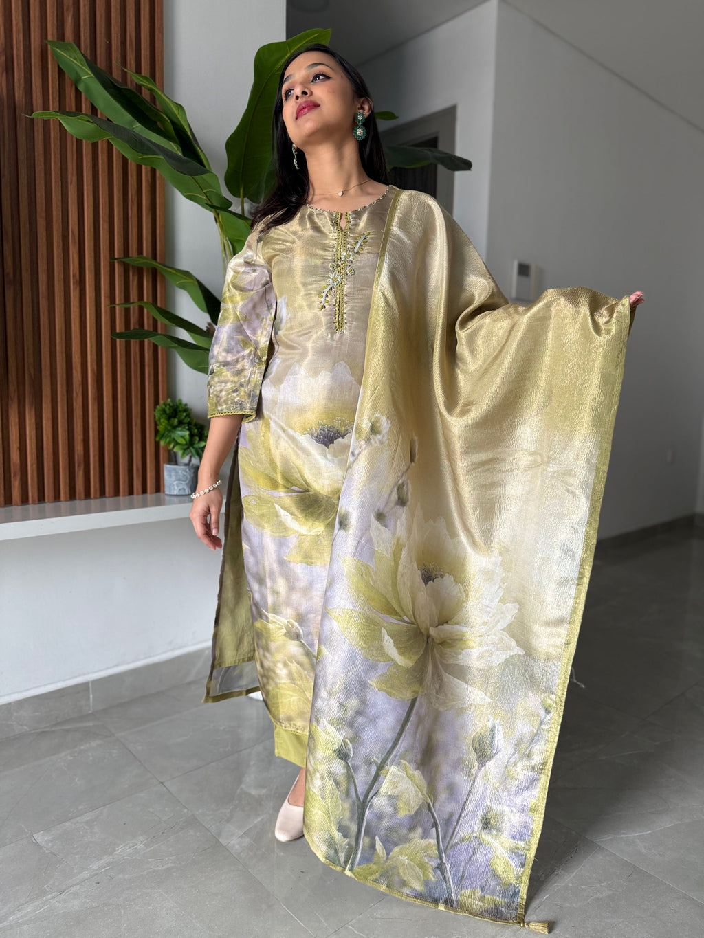 Shraddha tissue silk suit