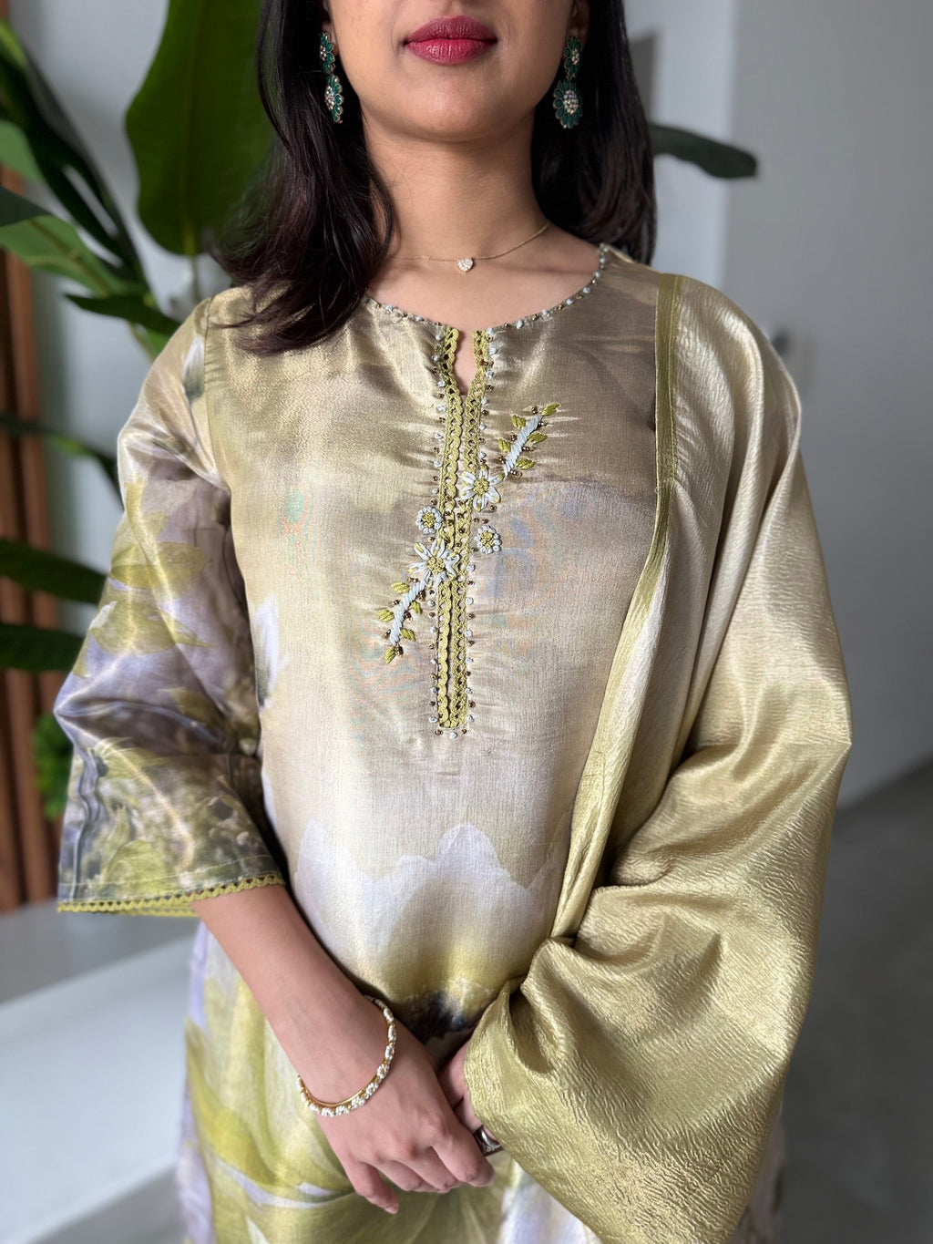 Shraddha tissue silk suit