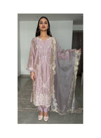 Haneen shimmer silk suit