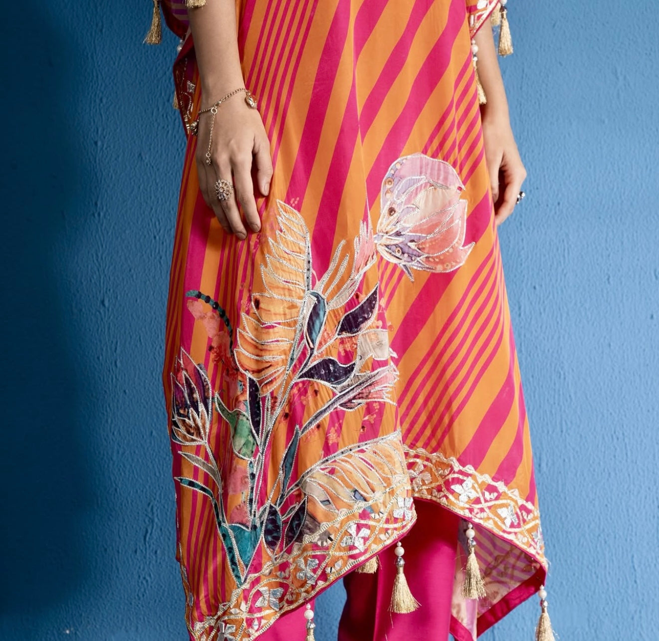 Crepe kaftan set