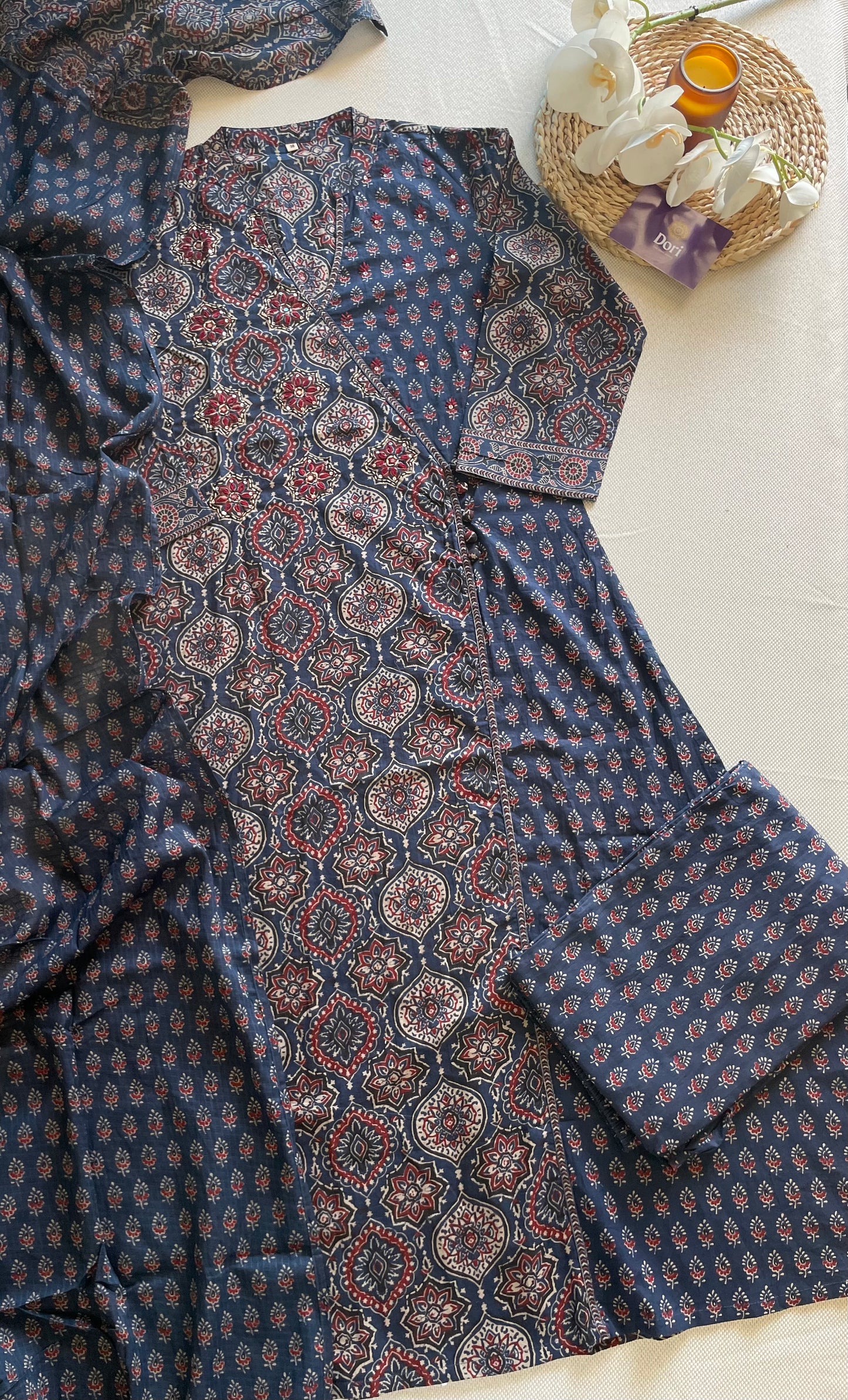 Ajrakh printed cotton suit set