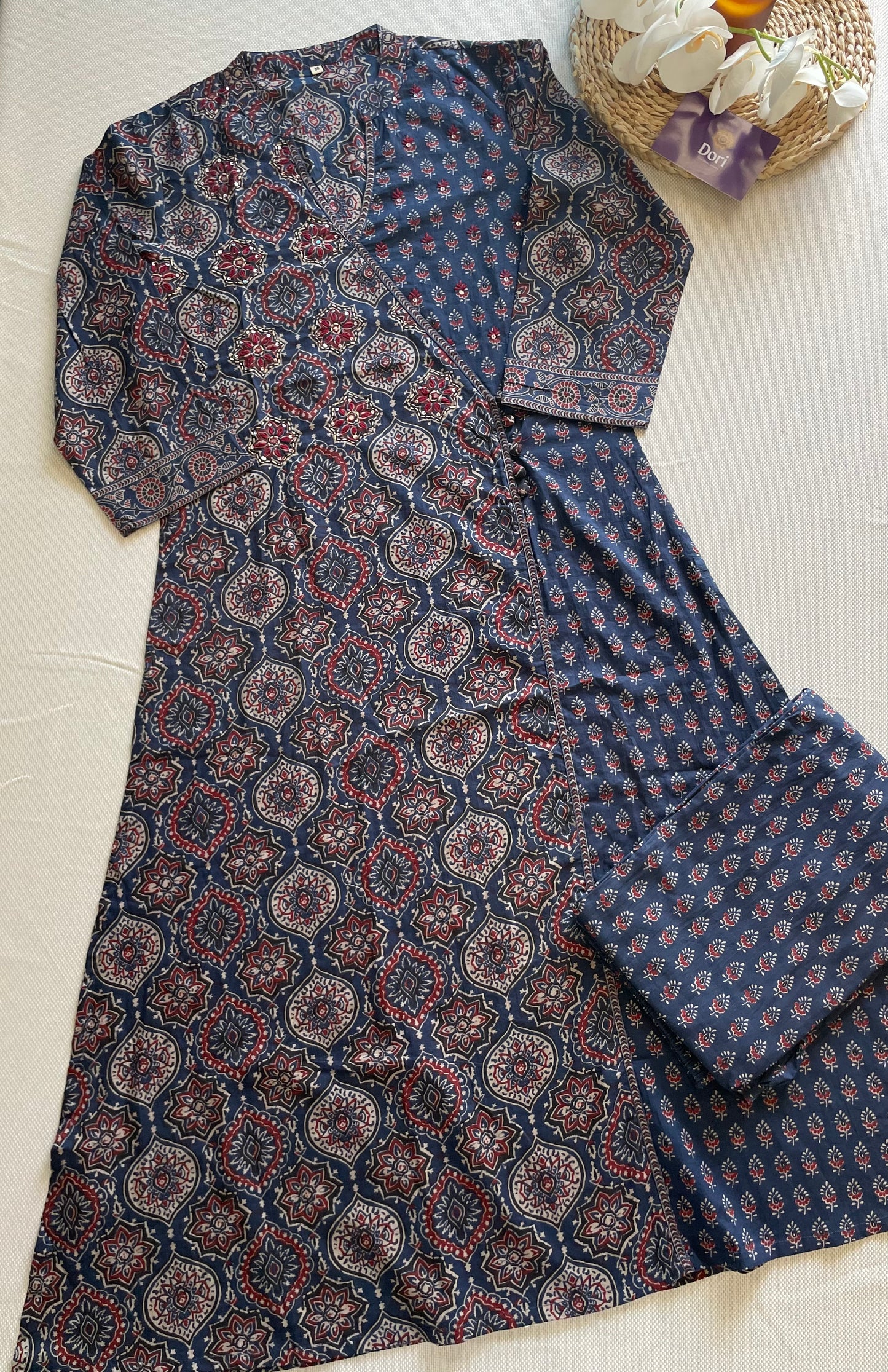 Ajrakh printed cotton suit set