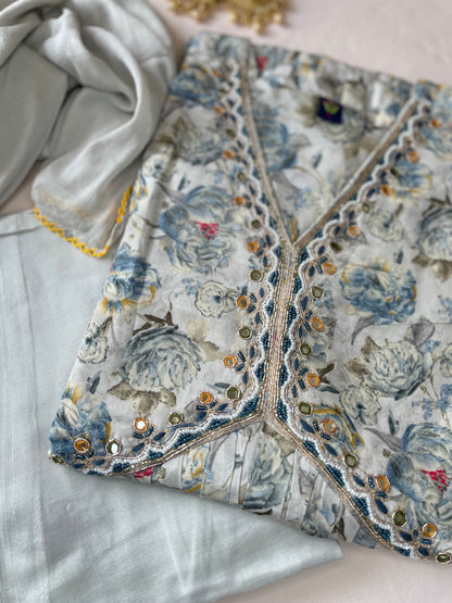 Muslin silk Aliya cut