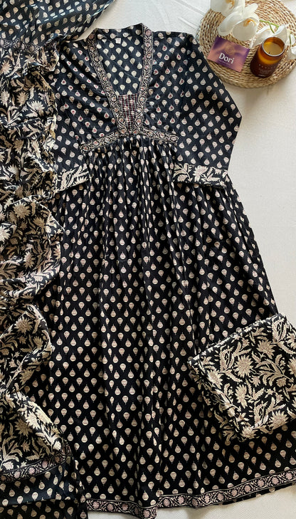 Cotton A-line suit set