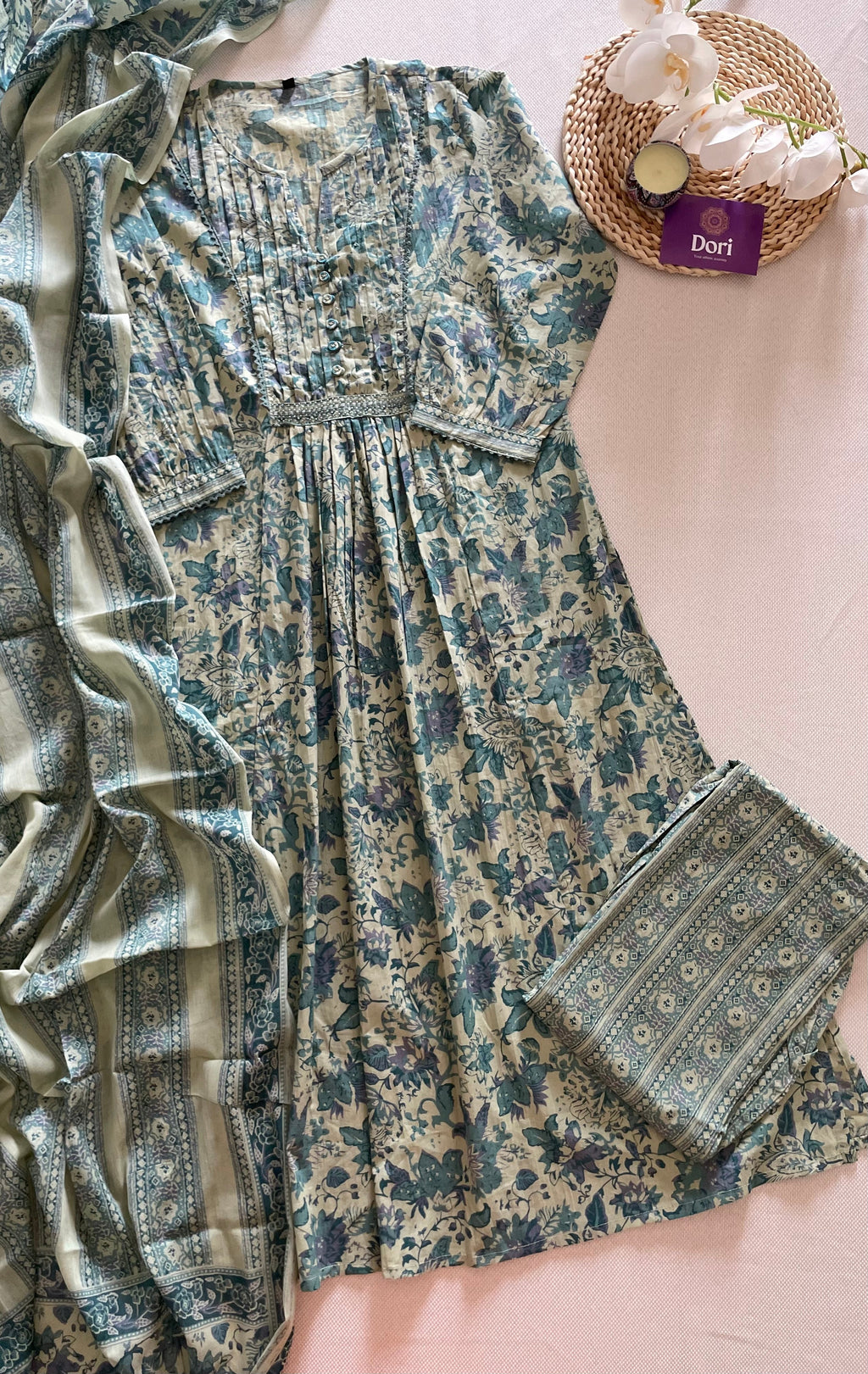 Cotton A-line suit set