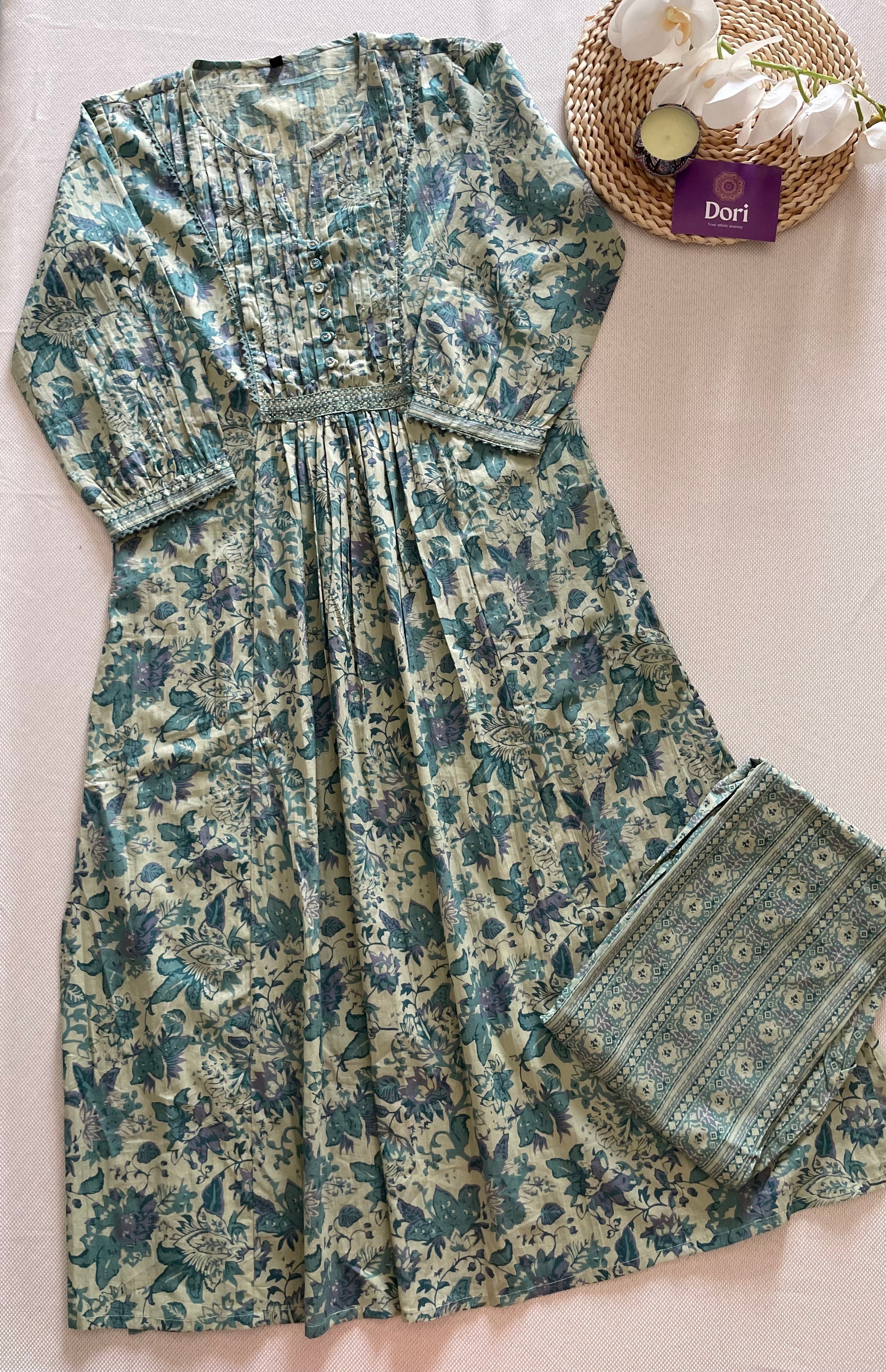 Cotton A-line suit set