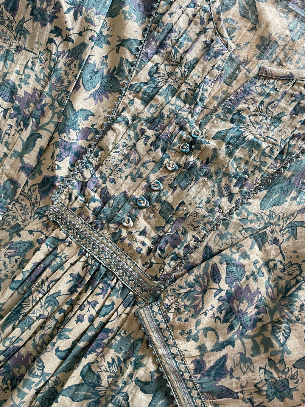 Cotton A-line suit set