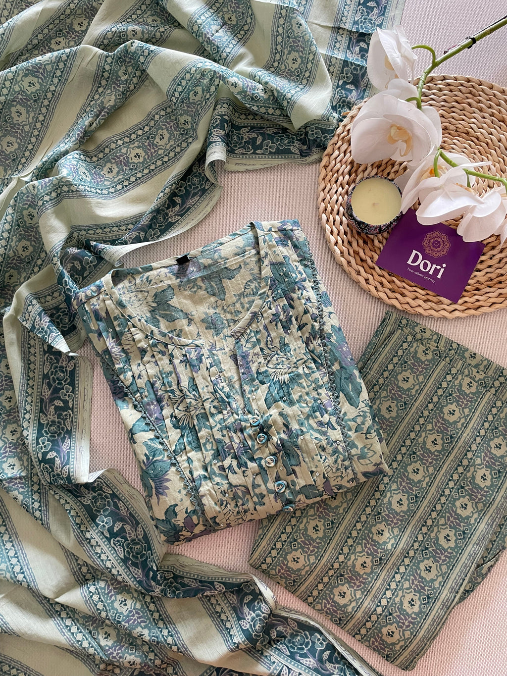 Cotton A-line suit set