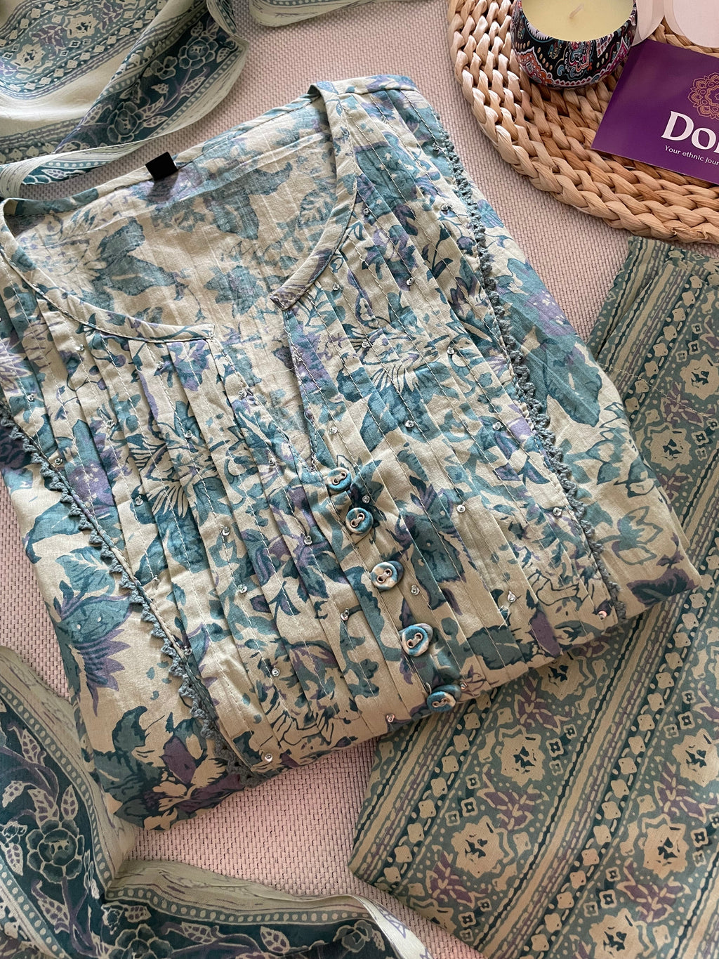 Cotton A-line suit set