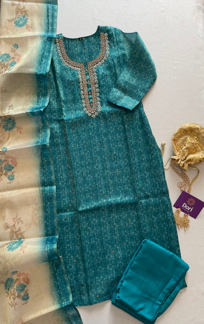 Tissue silk suit set