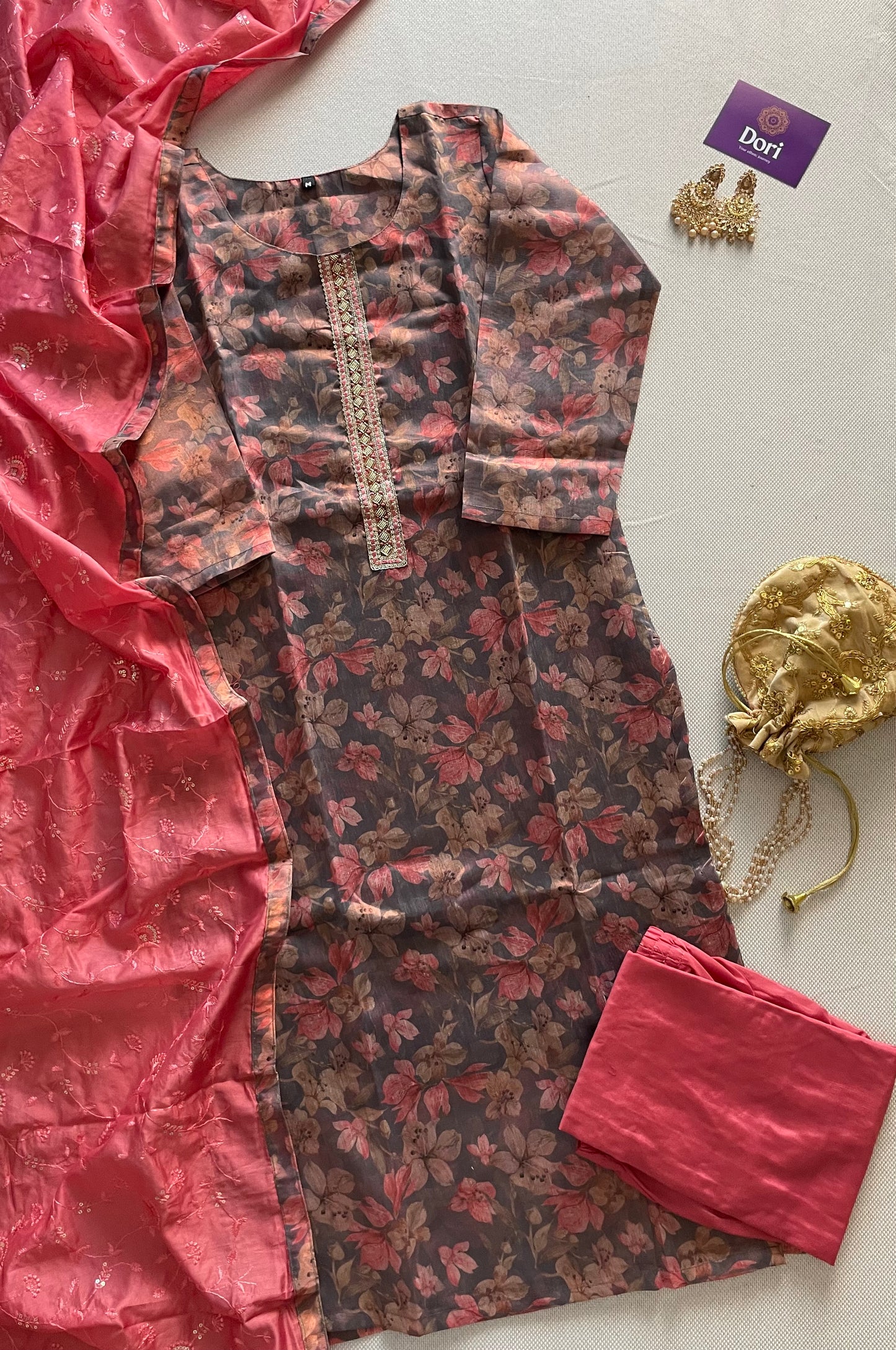 Tissue silk suit set