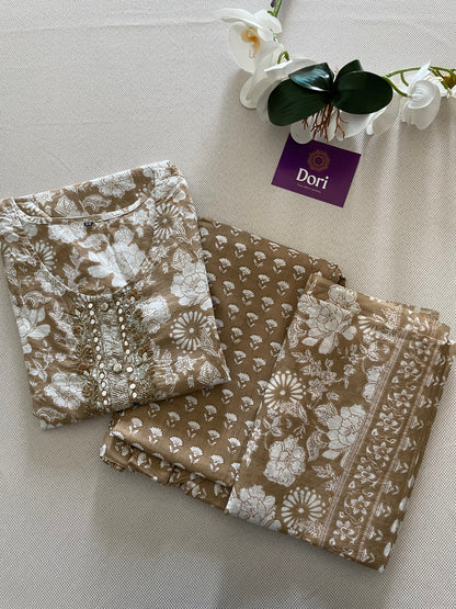 Plus size cotton suit set