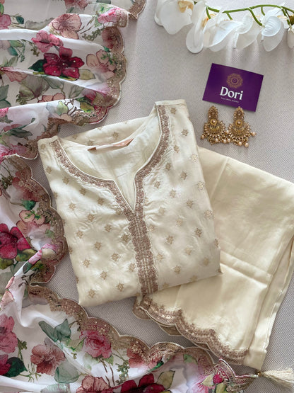 Dola silk suit set