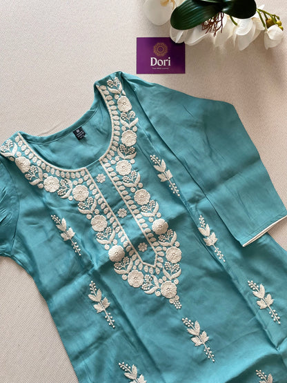 Muslin silk kurti