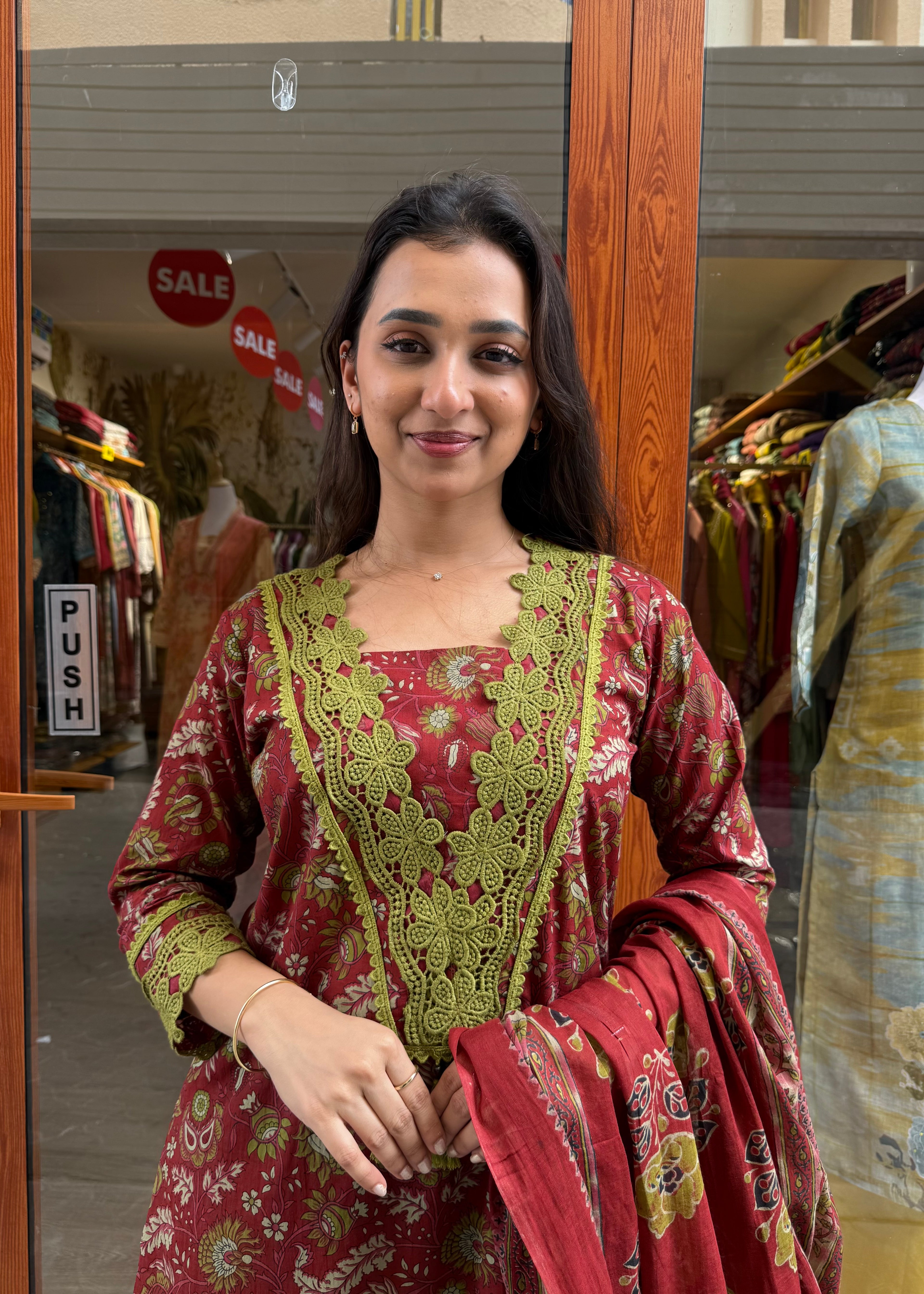 Cotton lace suit set
