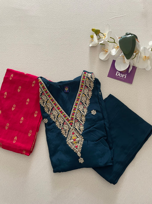 Muslin silk suit