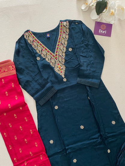 Muslin silk suit