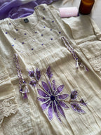 Premium schiffli cotton suit set