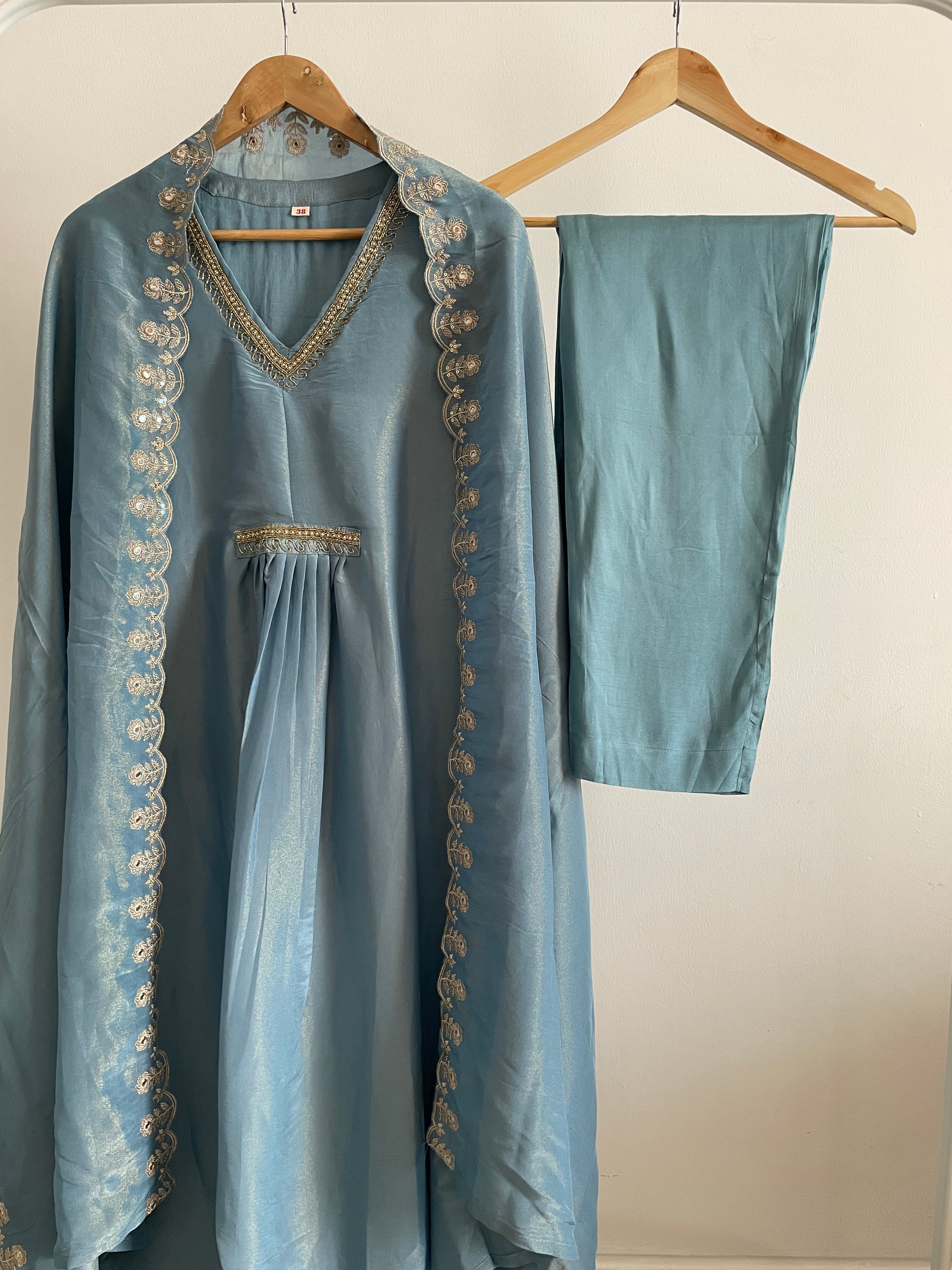 Premium shimmer tissue suit set