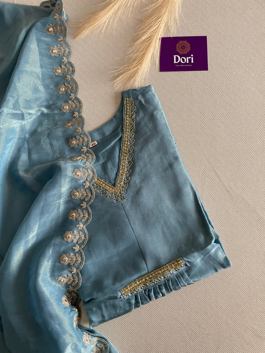 Premium shimmer tissue suit set